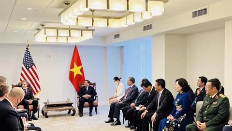 Thống đốc Nguyễn Thị Hồng tham dự buổi tiếp và làm việc của Thủ tướng Chính phủ với Ngoại trưởng Hoa Kỳ và Cố vấn An ninh Quốc gia Hoa Kỳ