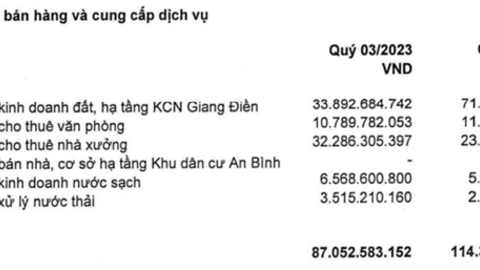 Thêm một doanh nghiệp họ Sonadezi giảm lãi quý 3