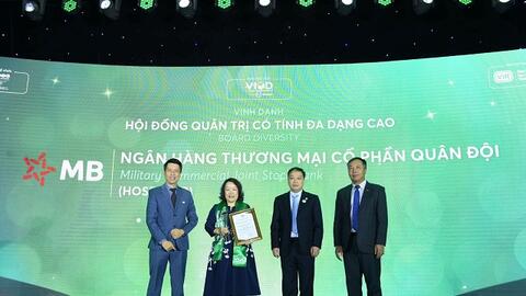 MB nhận giải thưởng uy tín nhờ trợ lực doanh nghiệp tiếp cận tín dụng xanh