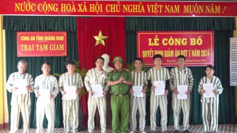 Quảng Nam: Giảm án cho 16 phạm nhân dịp Tết Nguyên đán