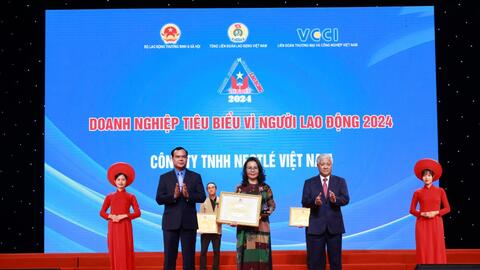 Nestlé Việt Nam được vinh danh “Doanh nghiệp tiêu biểu vì người lao động” năm thứ 5 liên tiếp