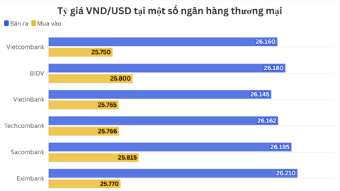 Ngày 12/2: Tỷ giá trung tâm đi ngang