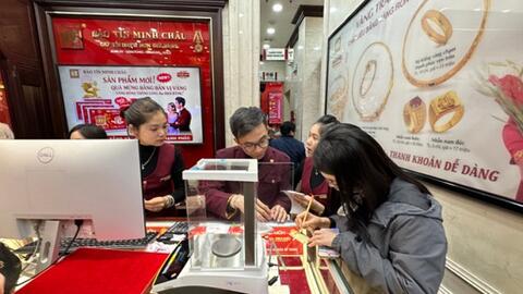 Giá vàng trong nước đi ngang, tỷ giá trung tâm tăng thêm 3 đồng