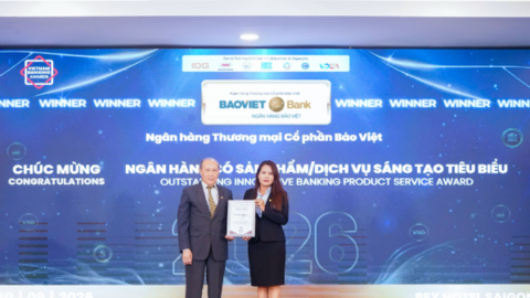 BAOVIET Bank được vinh danh “Ngân hàng có sản phẩm dịch vụ sáng tạo tiêu biểu 2026”