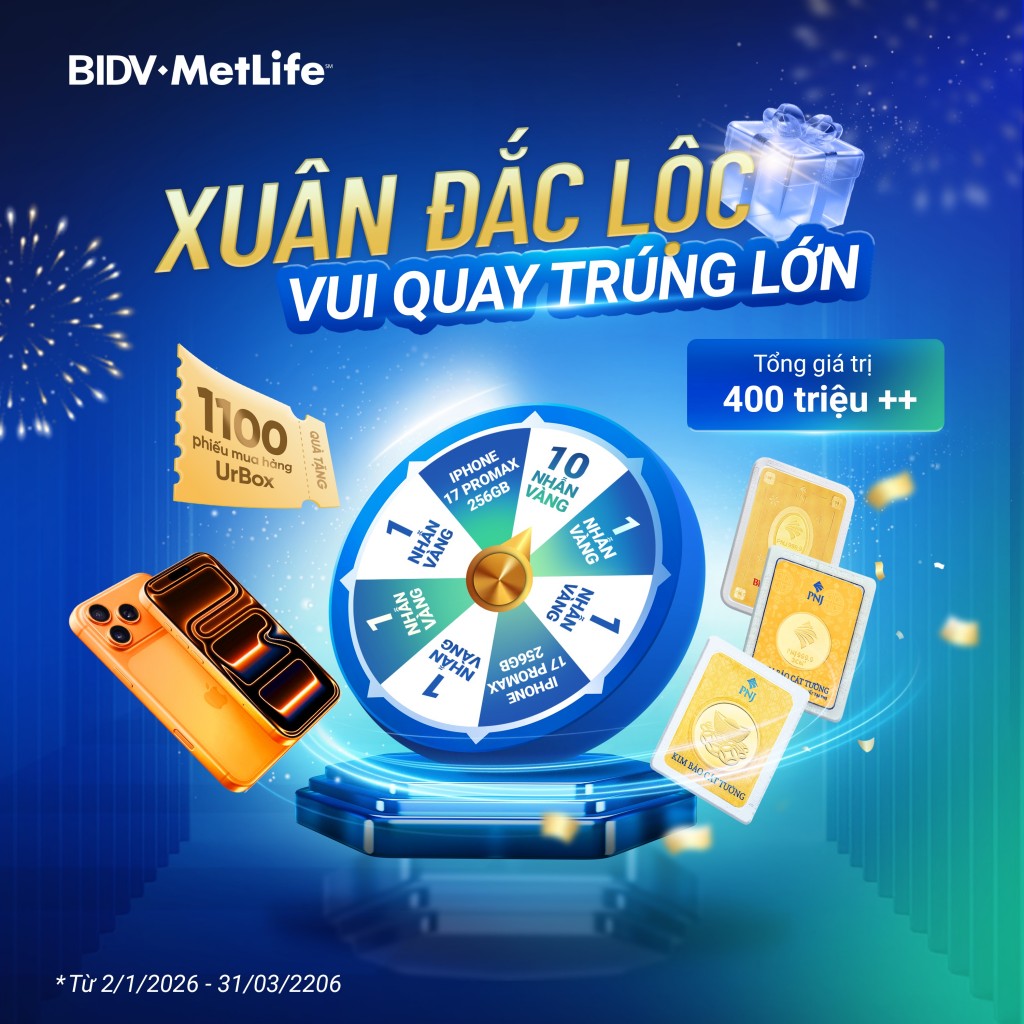 BIDV Metlife - “Xuân đắc lộc – Vui quay trúng lớn” BIDV Metlife - “Xuân đắc lộc – Vui quay trúng lớn”