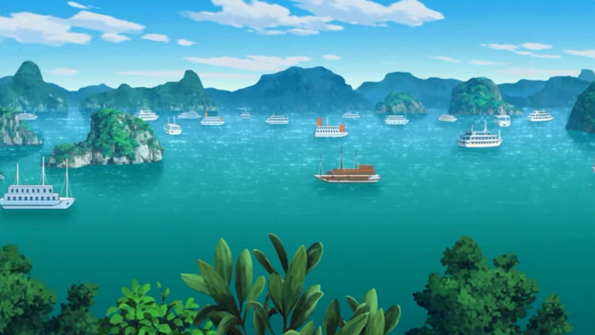 Vịnh Hạ Long được tái hiện trong anime.