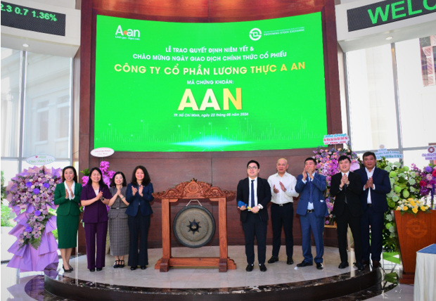 Lương thực A An chính thức đưa 65 triệu cổ phiếu AAN niêm yết trên HoSE