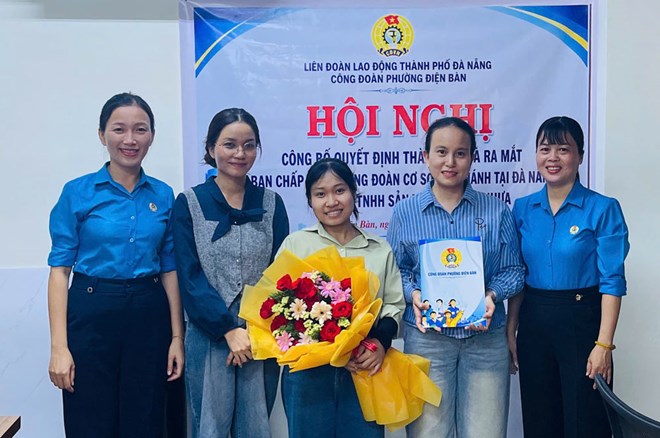 Công đoàn phường Điện Bàn, Đà Nẵng thành lập công đoàn cơ sở mới