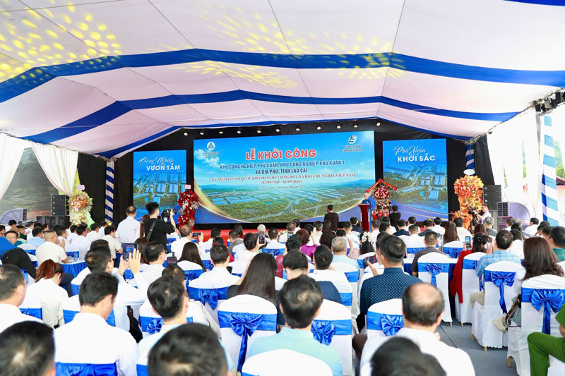 Hai dự án Phú Xuân và Phú Xuân 1 được khởi công tại xã Gia Phú với tổng diện tích 500 ha. Ảnh: Cổng thông tin Lào Cai