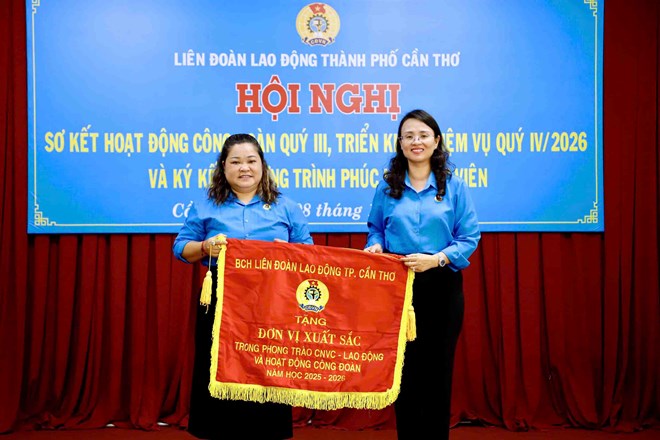 Công đoàn Cần Thơ phát triển hơn 1.800 đoàn viên trong quý III/2026
