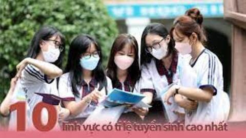 10 lĩnh vực có tỉ lệ tuyển sinh cao nhất