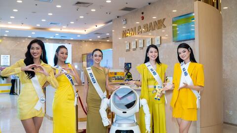 Thí sinh Hoa hậu Hoàn vũ Việt Nam trải nghiệm tại Nam A Bank