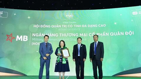MB nhận giải thưởng uy tín nhờ trợ lực doanh nghiệp tiếp cận tín dụng xanh