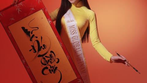 Quà đặc biệt Đoàn Thu Thuỷ tặng thí sinh Miss Global 2023