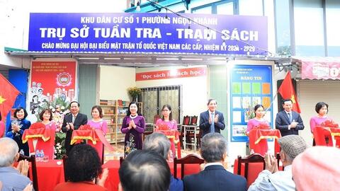 Khánh thành Trụ sở tuần tra và Trạm sách khu dân cư số 1