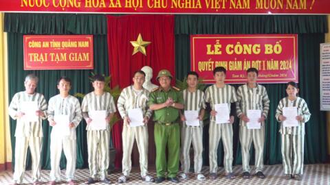 Quảng Nam: Giảm án cho 16 phạm nhân dịp Tết Nguyên đán