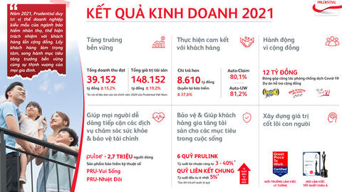 Prudential Việt Nam: Lợi nhuận kinh doanh bảo hiểm lao dốc, giảm gần 90%