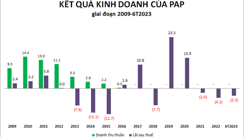 Trong lúc PAP trắng doanh thu nhiều năm, một cổ đông chốt lời 12.5 triệu cp, thu về gần 170 tỷ đồng