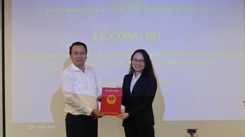 Vụ trưởng Ủy ban Chứng khoán được bổ nhiệm làm Tổng Giám đốc VSDC 