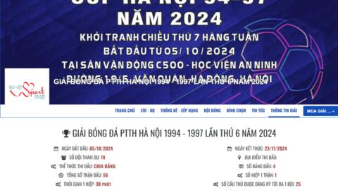 19 đội dự Giải bóng đá PTTH Hà Nội 1994-1997 lần thứ VI - năm 2024