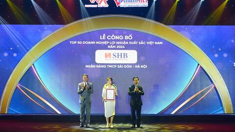 5 năm liên tiếp, SHB trong TOP 50 doanh nghiệp lợi nhuận xuất sắc Việt Nam