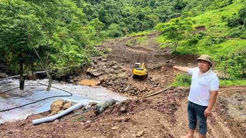 Doanh nghiệp tự ý san lấp, ngăn suối ở Hòa Bình