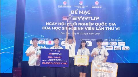 Học sinh trường Ams giành giải Nhất thi ý tưởng khởi nghiệp quốc gia