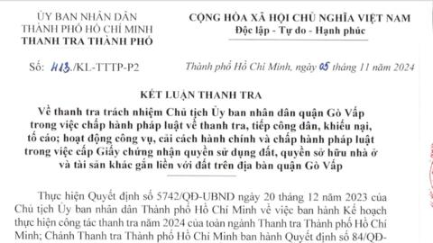 TP Hồ Chí Minh: Nhiều sai sót về đất đai tại quận Gò Vấp