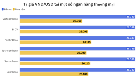 Ngày 20/3: Tỷ giá trung tâm tăng 13 đồng