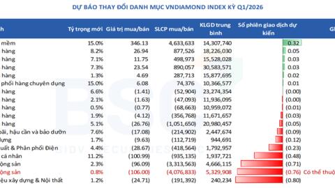 Cơ cấu VNDiamond quý I/2026: Ít biến động, không còn là “mỏ vàng” ETF