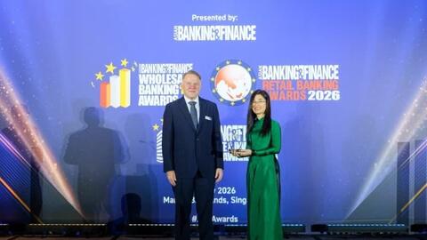 Vietcombank nhận hai giải thưởng quản trị rủi ro tại Singapore