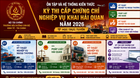 Mở các lớp ôn tập kỳ thi cấp chứng chỉ nghiệp vụ khai hải quan năm 2026