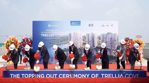 Trellia Cove tại Mizuki Park chính thức cất nóc sau hơn 1 năm thi công