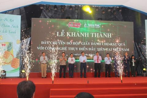 Khánh thành dây chuyền đồ hộp giấy rau quả lớn nhất miền Bắc