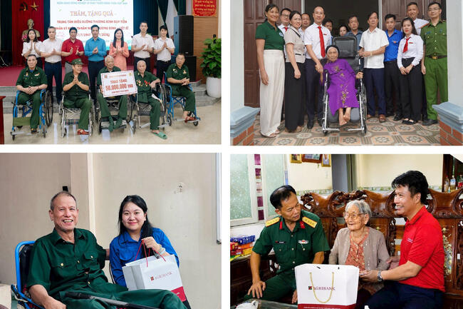 Agribank lan tỏa nghĩa tình tri ân nhân thương binh, liệt sĩ, người có công với cách mạng