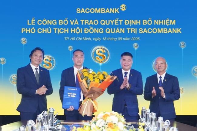 Sacombank có thêm một Phó Chủ tịch Hội đồng quản trị