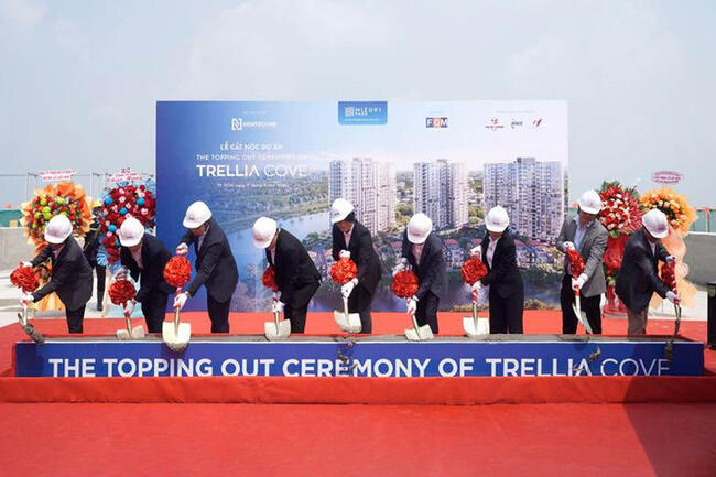 Trellia Cove tại Mizuki Park chính thức cất nóc sau hơn 1 năm thi công