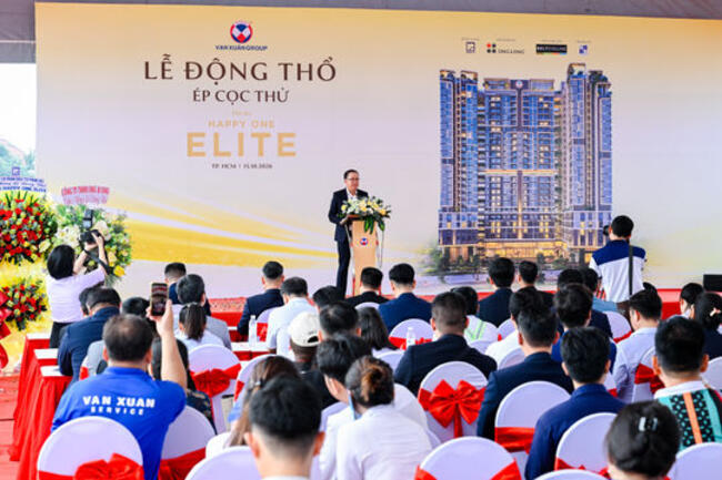 Vạn Xuân Group chính thức động thổ dự án Happy One Elite