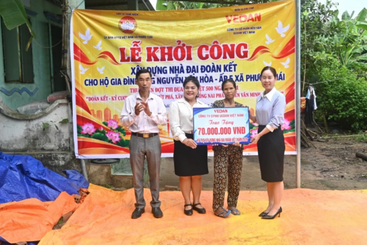 Vedan đồng hành khởi công xây nhà Đại đoàn kết