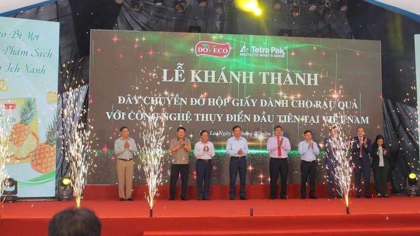 Khánh thành dây chuyền đồ hộp giấy rau quả lớn nhất miền Bắc