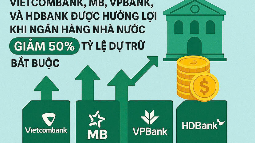 Được giảm 50% tỷ lệ dự trữ bắt buộc, các ngân hàng nhận chuyển giao bắt buộc có thêm hàng nghìn tỷ đồng để cho vay