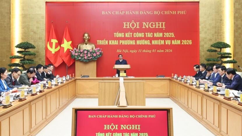 Đảng ủy Chính phủ tạo bước chuyển mạnh mẽ năm 2025, đặt nền tảng cho mục tiêu bứt phá năm 2026