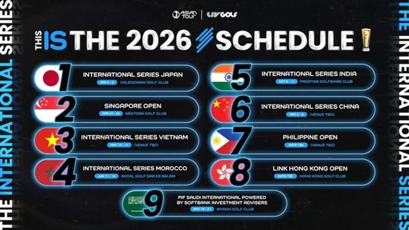 Việt Nam là chủ nhà một chặng giải golf International Series 2026