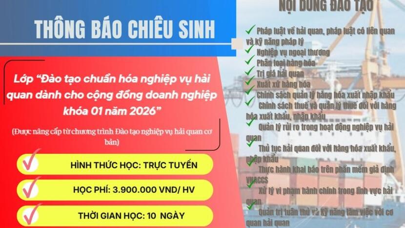 Đào tạo chuẩn hóa nghiệp vụ hải quan cho cộng đồng doanh nghiệp