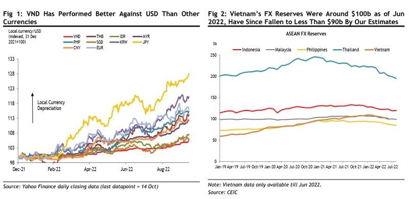 Biến động của VND so với các tiền tệ khác và sự thay đổi của dự trữ ngoại hối quốc gia