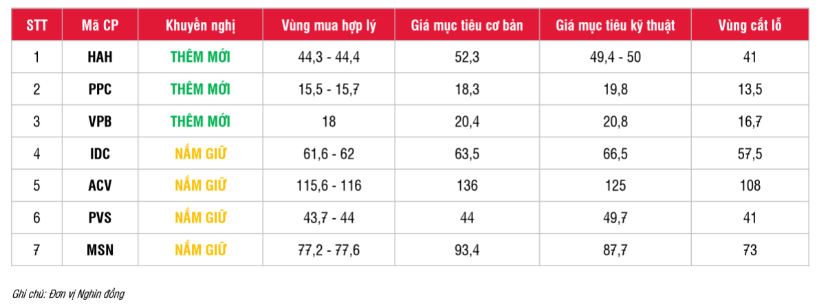 Danh mục khuyến nghị tháng 6 của SSI Research.