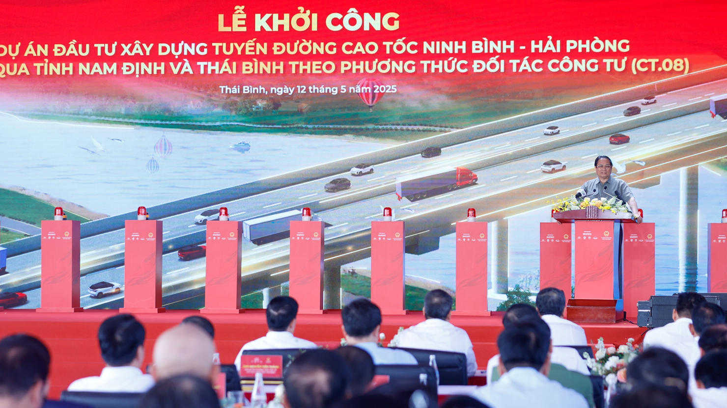 Lễ khởi công dự án cao tốc Ninh Bình - Hải Phòng, đoạn qua tỉnh Nam Định, Thái Bình.