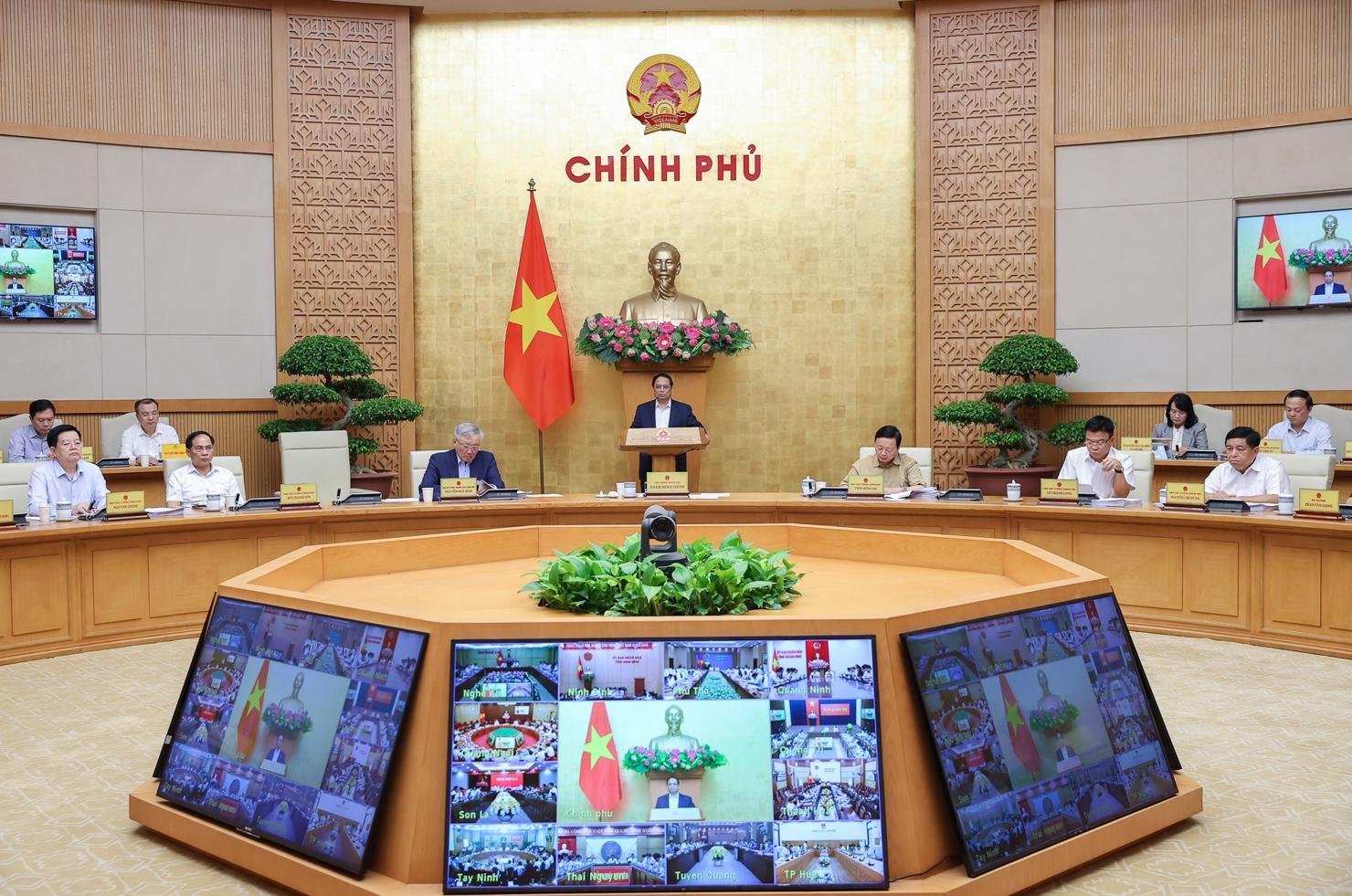 Thủ tướng Chính phủ chủ trì phiên họp Chính phủ thường kỳ tháng 6/2025. Ảnh: VGP