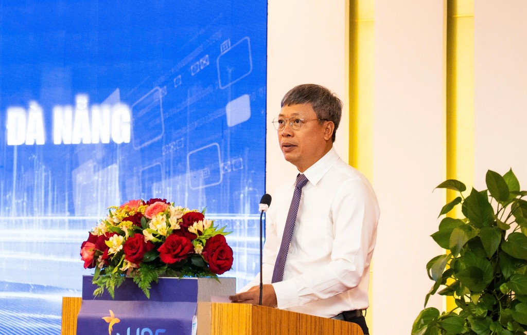 Phó Chủ tịch UBND thành phố Đà Nẵng Hồ Quang Bửu phát biểu tại ngày hội (Ảnh Út Vũ)