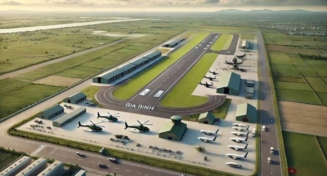 Phối cảnh dự án sân bay Gia Bình (tỉnh Bắc Ninh). Ảnh: VGP